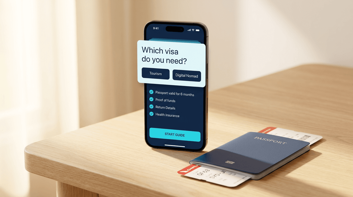 The Australia ETA in 10 Minutes guide shown on a phone beside a passport and boarding pass.