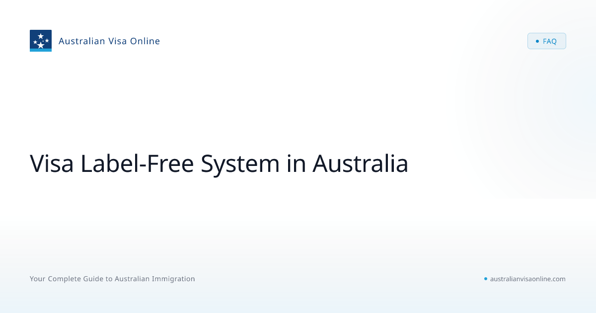 Visa Label-Free System Australia 2026