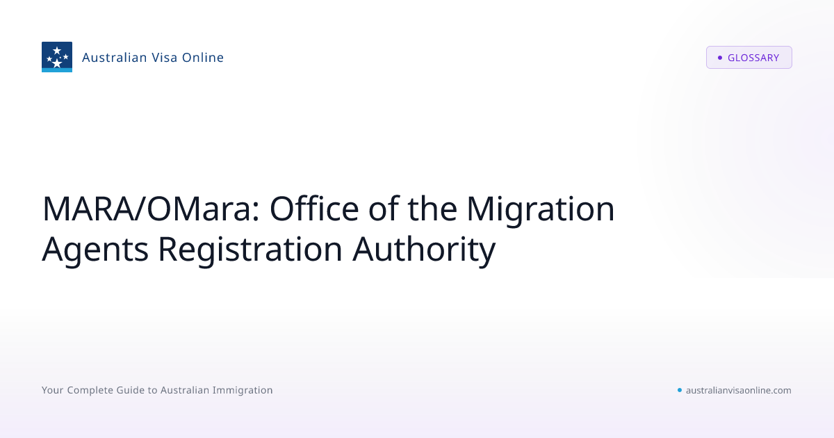 MARA/OMara Migration Agents Authority Explained