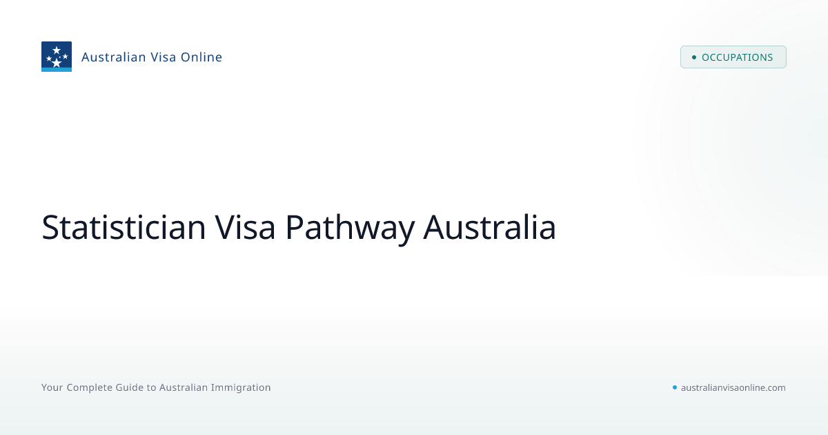 Statistician Visa Pathway Australia 2026 — ANZSCO 224116, VETASSESS, Salary